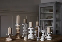 Lyhdyt Ja Kynttilänjalat^Aarikka Keisarinna kynttilänjalka valkoinen