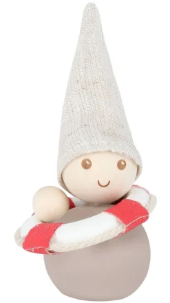 Koriste-Esineet^Aarikka Kesätonttu Uimari villanruskea