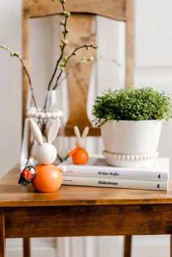 Pääsiäinen^Aarikka koriste Jänö oranssi