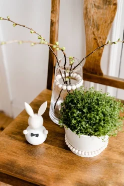 Pääsiäinen^Aarikka koriste Pupujussi herrasmies valkoinen