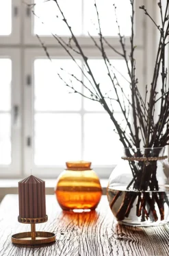 Lyhdyt Ja Kynttilänjalat^Aarikka Kultatuikku kynttilänjalka messinki