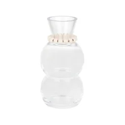 Maljakot Ja Ruukut^Aarikka Kupla lasimaljakko kapea 17x7 cm kirkas/valkoinen