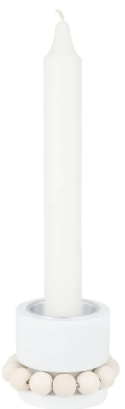 Lyhdyt Ja Kynttilänjalat^Aarikka Prinsessa kynttilänjalka valkoinen