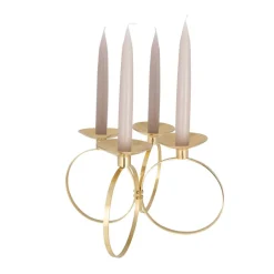 Lyhdyt Ja Kynttilänjalat^Aarikka Pöytälukki kynttilänjalka messinki