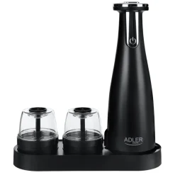 Keittiötarvikkeet^Adler suola- ja pippurimylly elektroninen musta