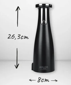 Keittiötarvikkeet^Adler suola- ja pippurimylly elektroninen musta
