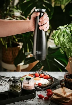 Keittiötarvikkeet^Adler suola- ja pippurimylly elektroninen musta