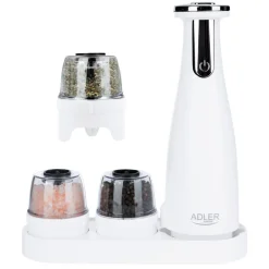Keittiötarvikkeet^Adler suola- ja pippurimylly elektroninen valkoinen
