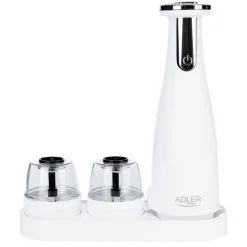 Keittiötarvikkeet^Adler suola- ja pippurimylly elektroninen valkoinen
