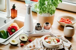 Keittiötarvikkeet^Adler suola- ja pippurimylly elektroninen valkoinen