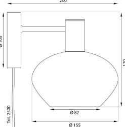 Sisustusvalaisimet^ Aneta Lighting Bell seinävalaisin musta/valkoinen