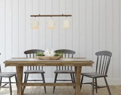 Sisustusvalaisimet^ Aneta Lighting Espresso kattovalaisin 3-os. valkoinen/tumma puuväri