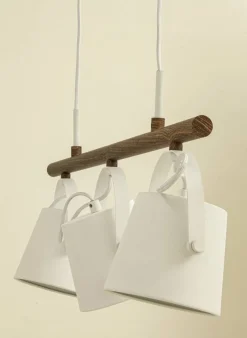 Sisustusvalaisimet^ Aneta Lighting Espresso kattovalaisin 3-os. valkoinen/tumma puuväri