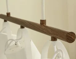 Sisustusvalaisimet^ Aneta Lighting Espresso kattovalaisin 3-os. valkoinen/tumma puuväri