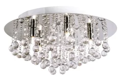 Sisustusvalaisimet^ Aneta Lighting kattoplafondi Madelene 50 cm 5-os kromi