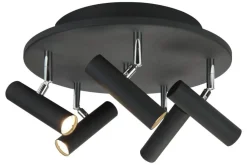 Sisustusvalaisimet^ Aneta Lighting kattospotti Artic LED 5-os. pyöreä musta