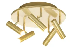 Sisustusvalaisimet^ Aneta Lighting kattospotti Artic LED 5-os. pyöreä mattamessinki