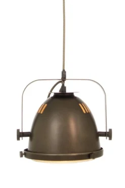 Sisustusvalaisimet^ Aneta Lighting kattovalaisin Alaska antiikkipuu/harmaa rauta