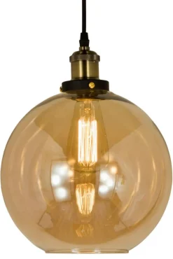 Sisustusvalaisimet^ Aneta Lighting kattovalaisin Beatrice antiikki/meripihka