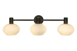 Kosteantilanvalaisimet^ Aneta Lighting kylpyhuoneen seinävalaisin Elba 3-osainen mus