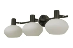 Kosteantilanvalaisimet^ Aneta Lighting kylpyhuoneen seinävalaisin Elba 3-osainen mus