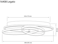 Sisustusvalaisimet^ Aneta Lighting LED-plafondi Legato musta