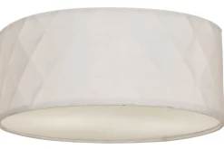 Sisustusvalaisimet^ Aneta Lighting plafondi Bendir ø 38 valkoinen kohokuvio