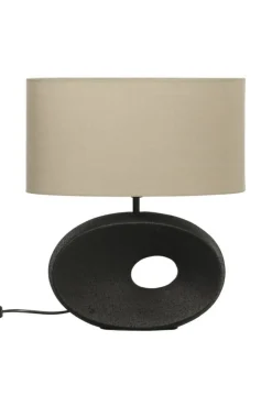 Sisustusvalaisimet^ Aneta Lighting pöytävalaisin Ellipse musta/beige