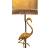 Sisustusvalaisimet^ Aneta Lighting pöytävalaisin Flamingo mustakulta/kulta