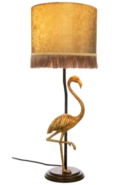 Sisustusvalaisimet^ Aneta Lighting pöytävalaisin Flamingo mustakulta/kulta