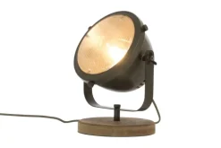 Sisustusvalaisimet^ Aneta Lighting pöytävalaisin Alaska mustateräs/puu