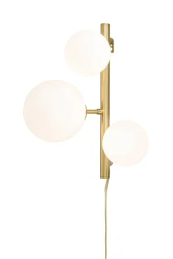 Sisustusvalaisimet^ Aneta Lighting seinävalaisin Molekyl mattamessinki