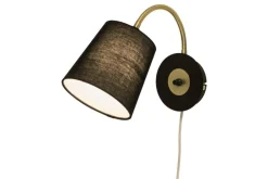 Sisustusvalaisimet^ Aneta Lighting seinävalaisin Ljusdal musta/mattamessinki