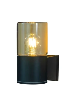 Ulkovalaisimet^ Aneta Lighting ulkoseinävalaisin Lysekil musta/meripihka