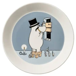 Astiat^Moomin Arabia Muumi lautanen 19 cm Muumipappa harmaa
