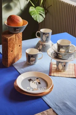 Astiat^Moomin Arabia Muumi lautanen 19 cm Muumipappa harmaa