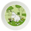 Astiat^Moomin Arabia Muumi Lautanen Muumipeikko nurmenvihreä 19 cm