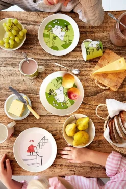 Astiat^Moomin Arabia Muumi Lautanen Muumipeikko nurmenvihreä 19 cm