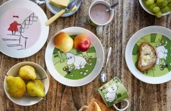 Astiat^Moomin Arabia Muumi Lautanen Muumipeikko nurmenvihreä 19 cm