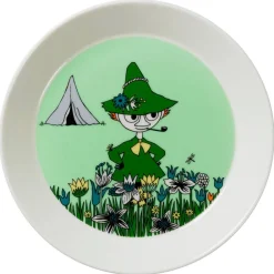 Astiat^Moomin Arabia Muumi Lautanen Nuuskamuikkunen 19 cm vihreä