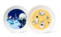 Astiat^Moomin Arabia Muumi lautaset 19 cm Toimisto&Talviyö