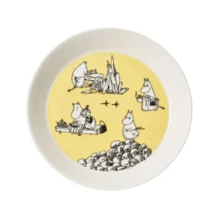 Astiat^Moomin Arabia Muumi Lautassetti Keltainen&hurraa 19 cm 2 kpl