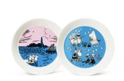 Astiat^Moomin Arabia Muumi Lautassetti Iltapurjehdus ja rauha