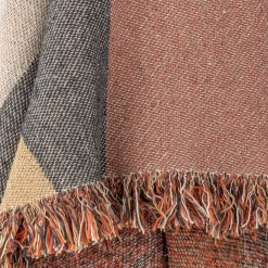 Sisustustekstiilit^Bloomingville Arni Throw, Brown, Recycled Cotton