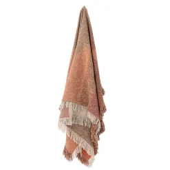 Sisustustekstiilit^Bloomingville Arni Throw, Brown, Recycled Cotton