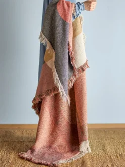 Sisustustekstiilit^Bloomingville Arni Throw, Brown, Recycled Cotton