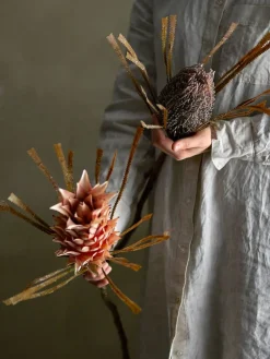 Koriste-Esineet^Bloomingville koristeoksa Palmflower ruskea