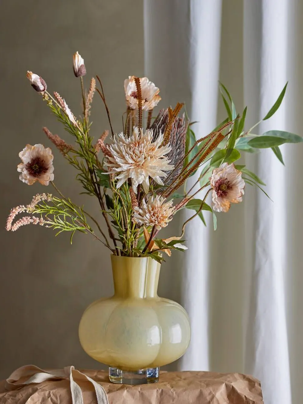 Koriste-Esineet^Bloomingville koristeoksa Eucalyptus vihreä