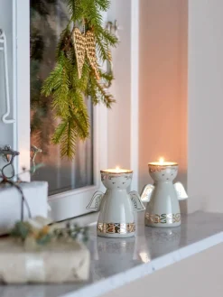 Lyhdyt Ja Kynttilänjalat^Bloomingville kynttilälyhty Faella valkoinen 2 kpl