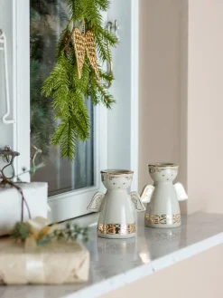 Lyhdyt Ja Kynttilänjalat^Bloomingville kynttilälyhty Faella valkoinen 2 kpl